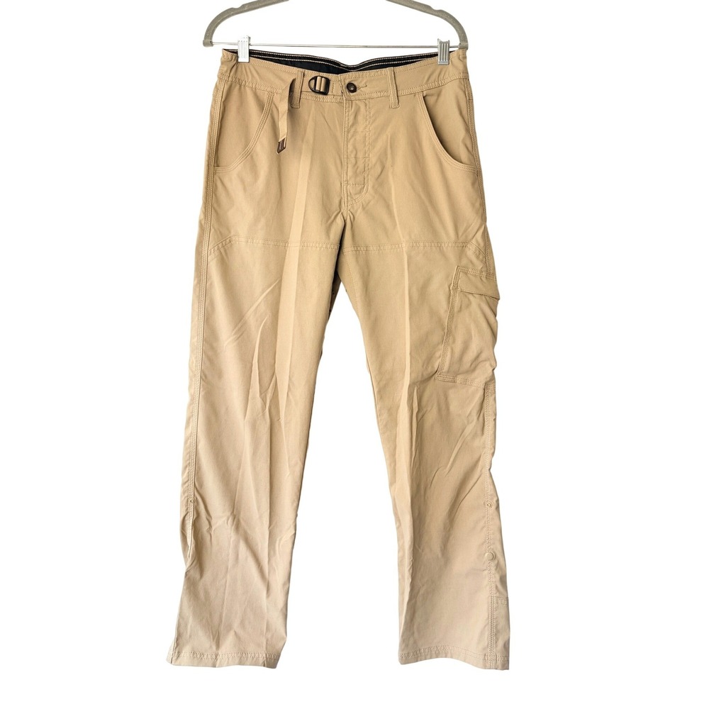 Prana Zion Hiking Pants Khaki Tan Small 30L Stretch Cargo Utility Gorpcore VTG